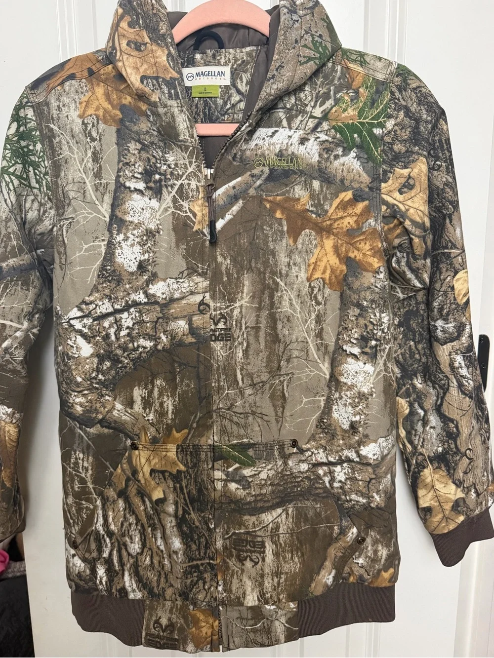 Magellan Outdoors Camo Hooded Jacket - Brown/Green